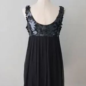 Black Sequin Sleeveless Dress